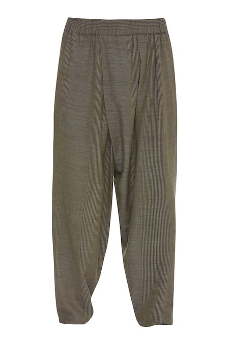 Urvashi Kaur Cotton Draped Pants 