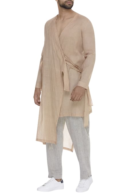Urvashi Kaur Overlap Asymmetric Kurta 