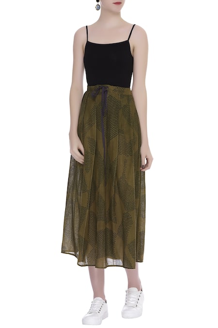 Urvashi Kaur Organic Cotton Shibori Skirt 