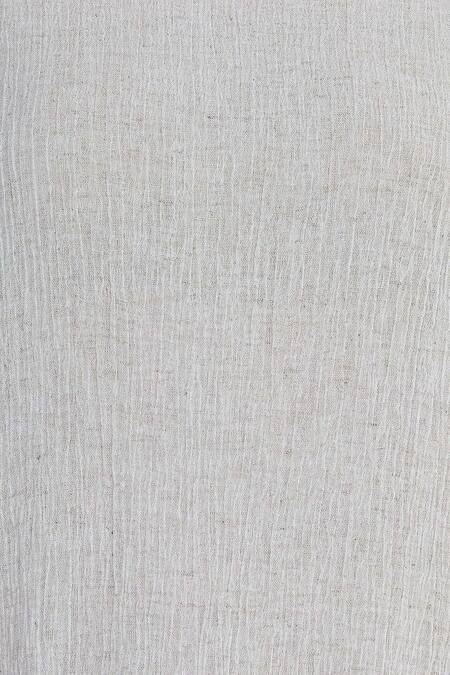 Urvashi Kaur_Gray Viscose, Cotton Round Neck Grey High Low Tunic _at_Aza_Fashions