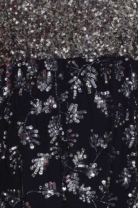 Neeta Lulla_Black Sequin Embroidered Anarkali Set_at_Aza_Fashions