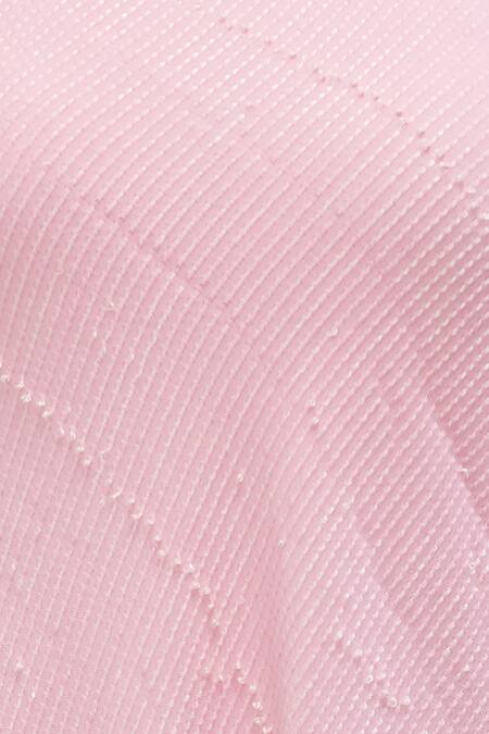 Fahd Khatri Pink Asymmetric Draped Dress at Aza Fashions Fahd Khatri_Pink Asymmetric Draped Dress_at_Aza_Fashions