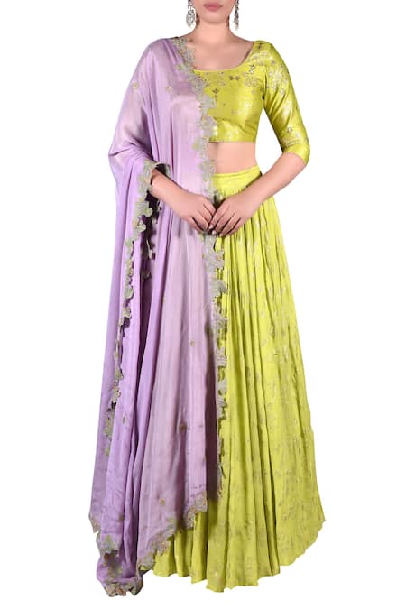 Nautanky Zari Thread Embroidered Lehenga Set 