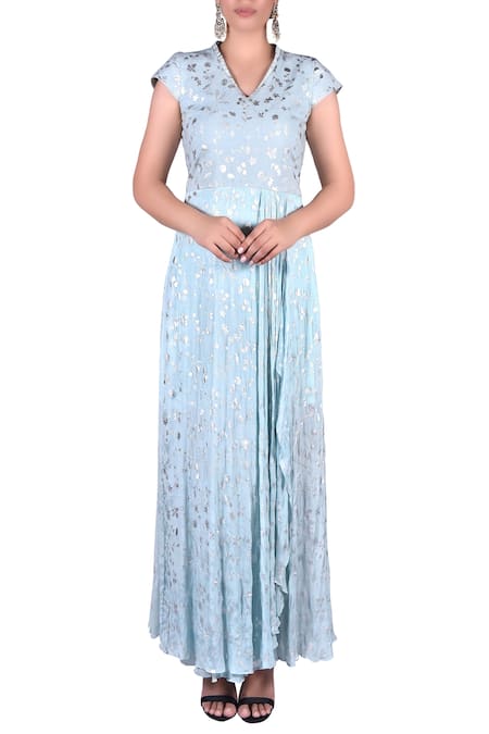 Nautanky Floral Embroidered Maxi Dress 