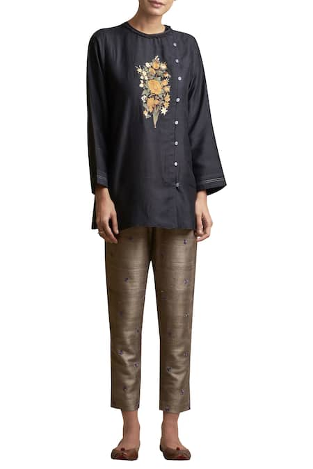 Sue Mue Floral Embroidered Tunic 