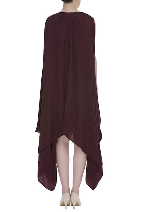 Bohame Silk Draped Dress 