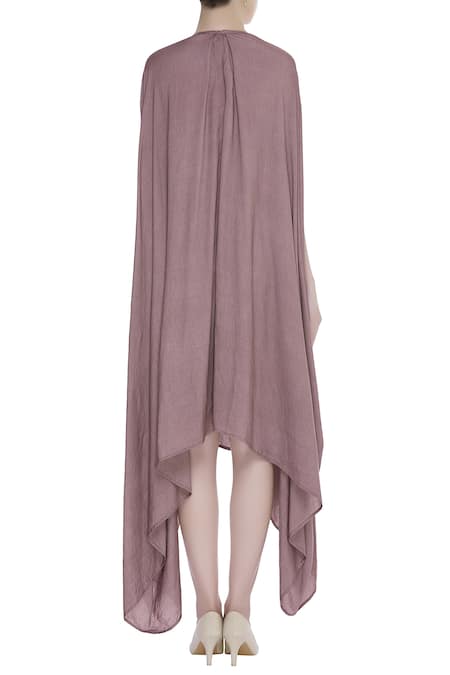 Bohame Silk Draped Dress 