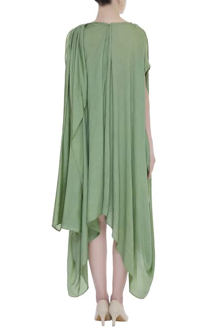 Bohame Silk Draped Dress 