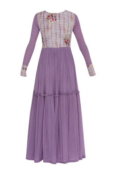 Shop_Bohame_Purple Round Tiered Maxi Dress _Online_at_Aza_Fashions