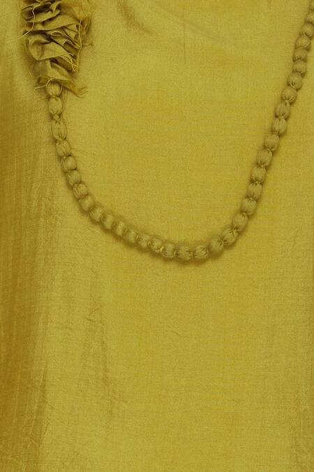 Bohame_Green Round Draped Midi Dress  _at_Aza_Fashions