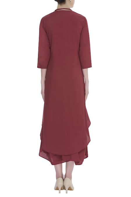 Bohame Silk Draped Dress 
