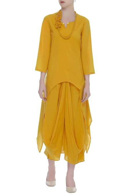 Bohame Draped Silk Dress 