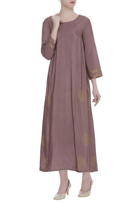 Bohame Block Print Midi Dress 