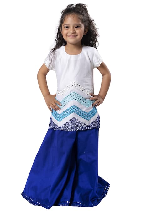 Neha Gursahani Mirror work embroidered sharara kurta set 