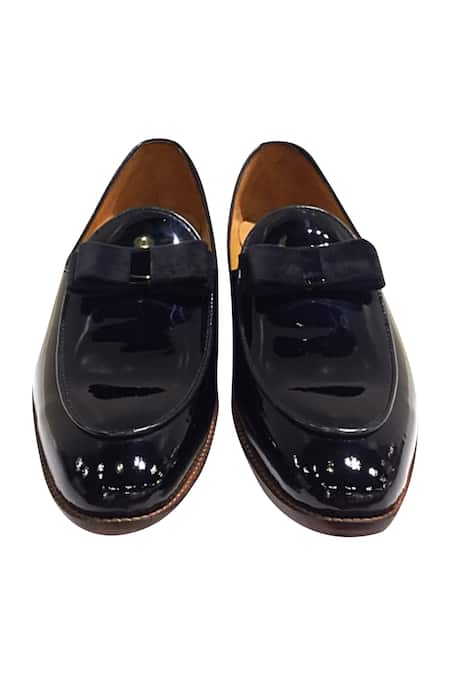 Artimen Kiltie Bow Block Heel Loafers  