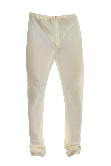 Shop_Sva By Sonam & Paras Modi_Off White Raw Silk Embroidered Resham Sherwani Set_Online_at_Aza_Fashions