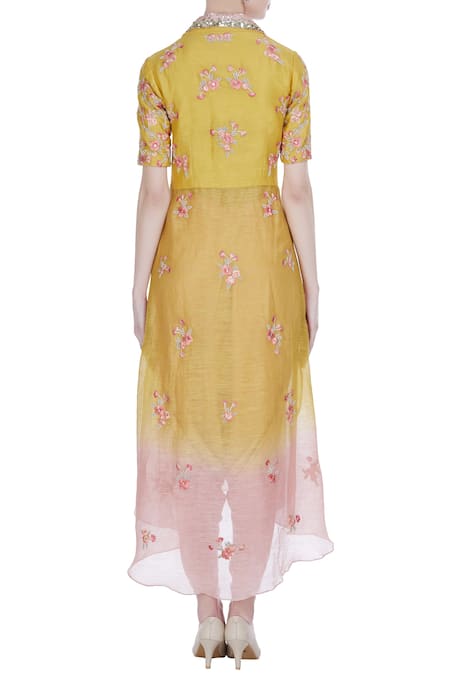 Incheetape Silk Linen Kurta Set 