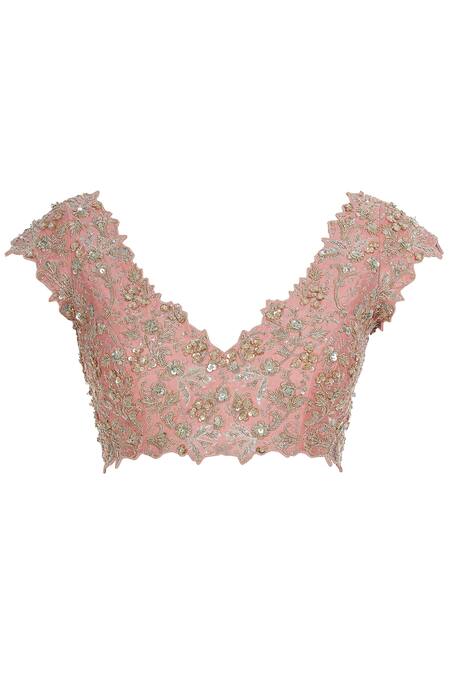 Shop_Anushree Reddy_Pink Embroidered Lehenga Set_Online_at_Aza_Fashions