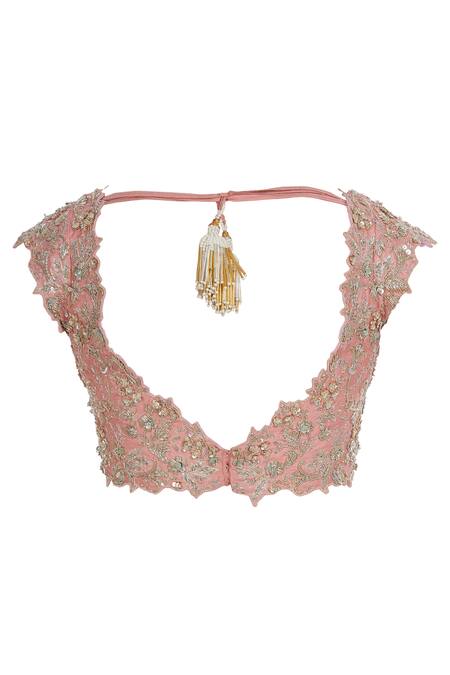 Anushree Reddy_Pink Embroidered Lehenga Set_at_Aza_Fashions