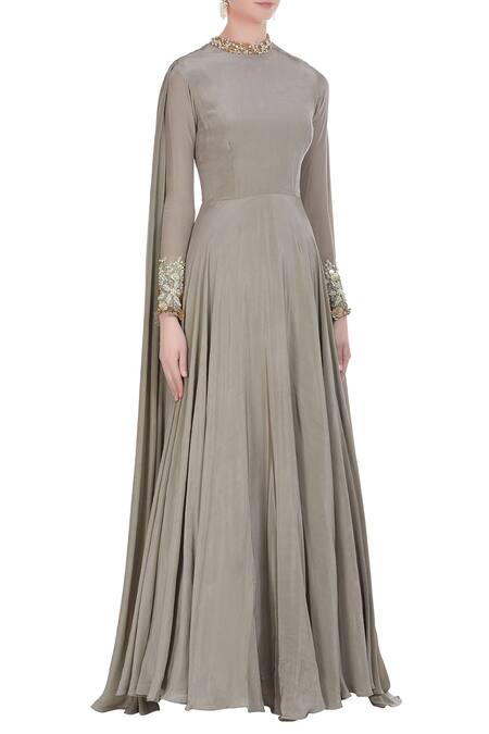 Bhumika Sharma Beige Embellished Anarkali Gown Online at Aza Fashions Bhumika Sharma_Beige Embellished Anarkali Gown_Online_at_Aza_Fashions