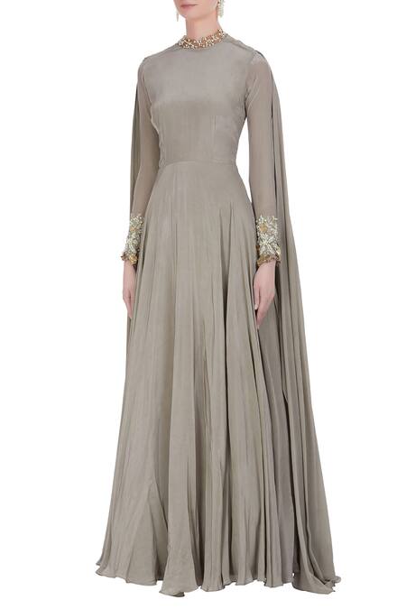Buy Bhumika Sharma Beige Embellished Anarkali Gown Online at Aza Fashions Buy_Bhumika Sharma_Beige Embellished Anarkali Gown_Online_at_Aza_Fashions