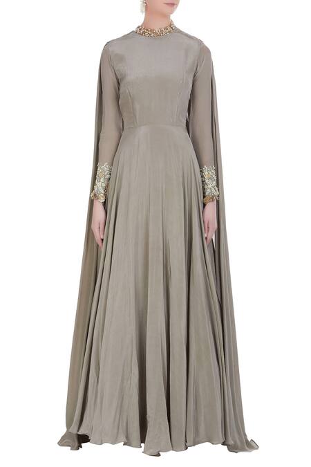 Shop Bhumika Sharma Beige Embellished Anarkali Gown Online at Aza Fashions Shop_Bhumika Sharma_Beige Embellished Anarkali Gown_Online_at_Aza_Fashions