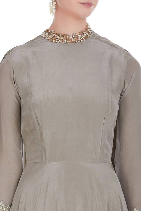 Bhumika Sharma Beige Embellished Anarkali Gown at Aza Fashions Bhumika Sharma_Beige Embellished Anarkali Gown_at_Aza_Fashions