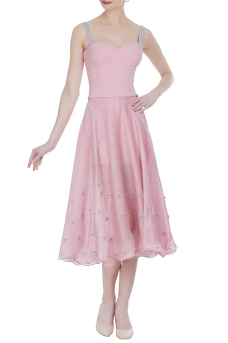 Babita Malkani Ice-cream hued organza skirt with corset 