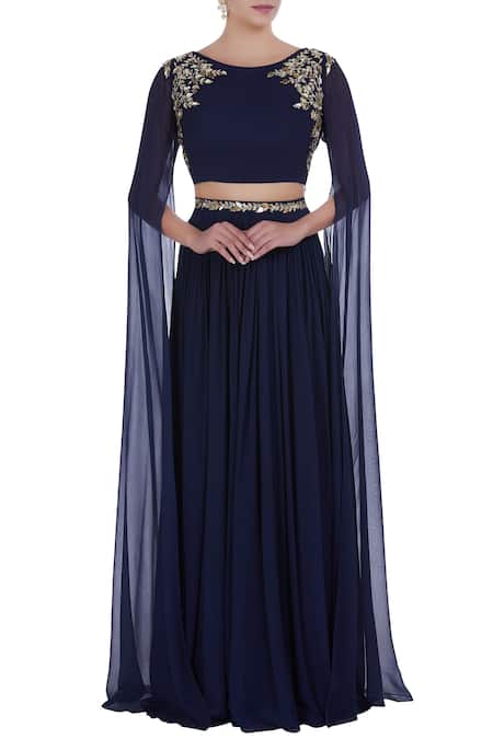 Pooja Peshoria Hand embroidered cutdana & pearl lehenga with blouse 