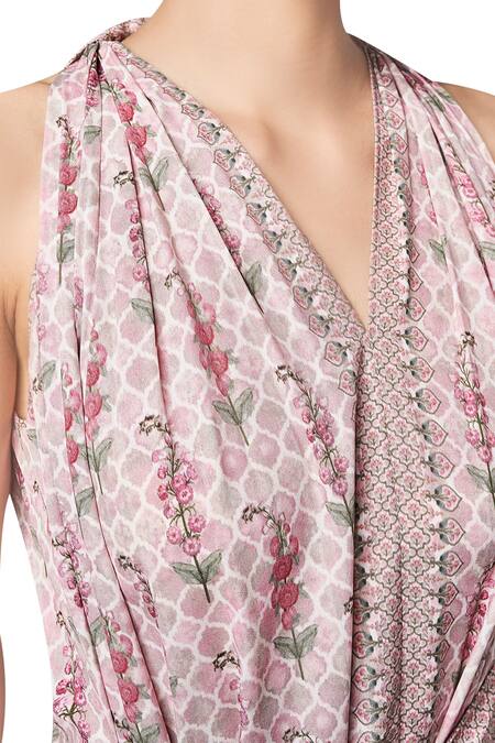 Anita Dongre_Digital Printed Floral Tie-up Dress_Online_at_Aza_Fashions