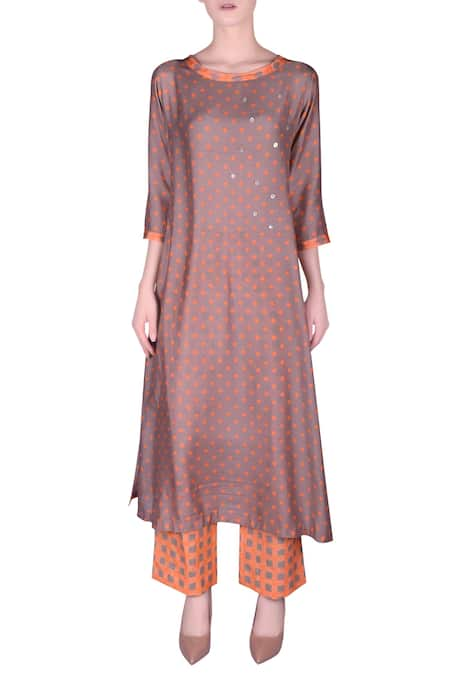 Nautanky Polka dot printed kurta set 