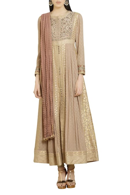 Shyam Narayan Prasad Zardozi embroidered anarkali set 