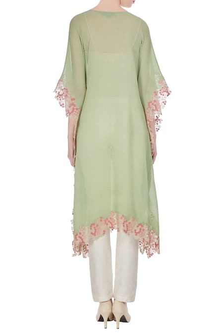 Kavita Bhartia Embroidered kaftan with asymmetric hemline 