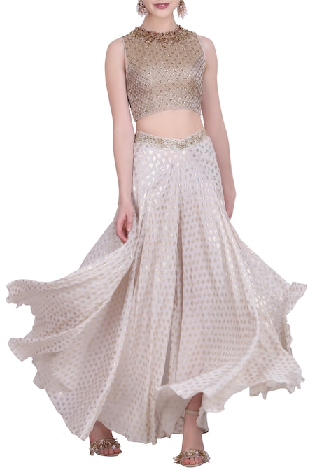 Crop-Top Sharara Dresses – vastrachowk