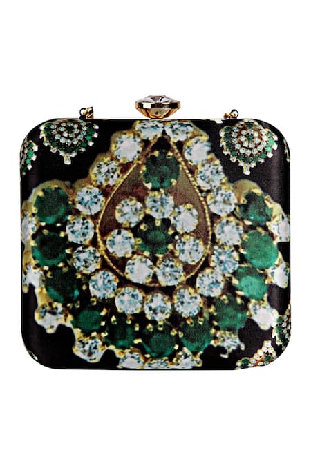 Puneet Gupta Zardozi Hand Embroidered Pearl Clutch 