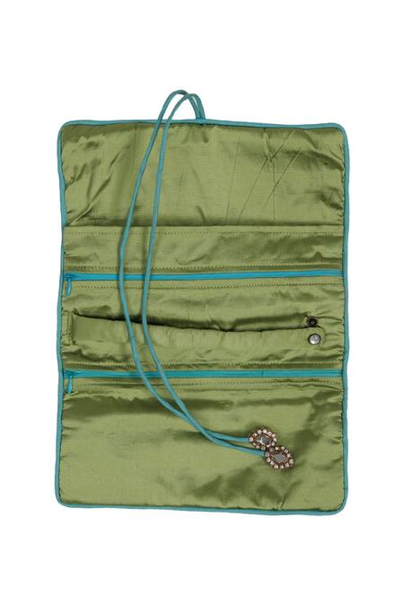 Buy_Puneet Gupta_Pink Rajasthani Themed Print Jewellery Folder _Online_at_Aza_Fashions