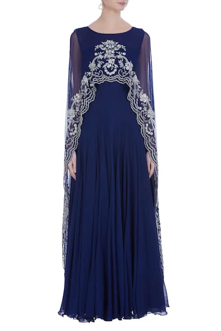 Blue Lace Applique Quinceanera Dresses Removable Cape Sweet 16 Dresses –  vigocouture