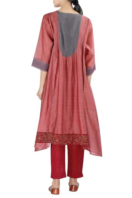 Latha Puttanna Chanderi Flared Tunic With Pant 