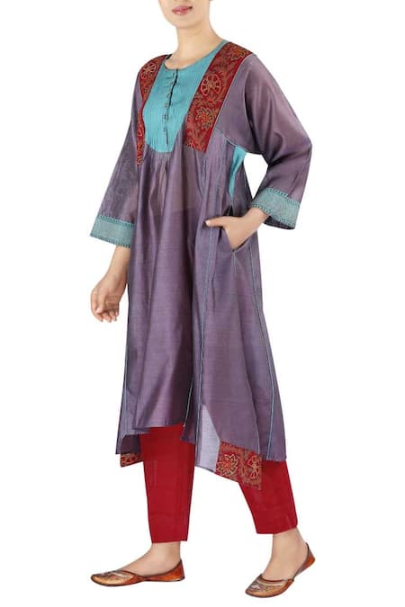 Latha Puttanna Chanderi Kurta Set 