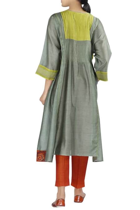 Latha Puttanna Chanderi Anarkali With Pant 