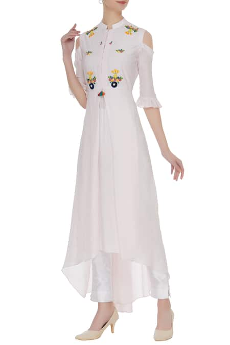 Desert Shine by Sulochana Jangir Hand embroidered asymmetrical kurta 