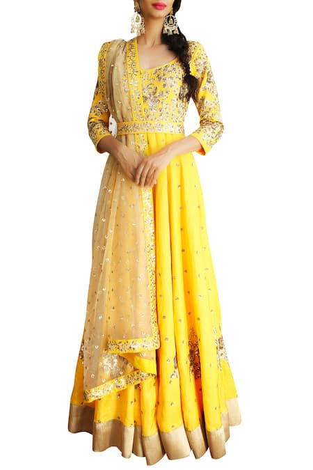 Ranian Embellished Anarkali with Dupatta 