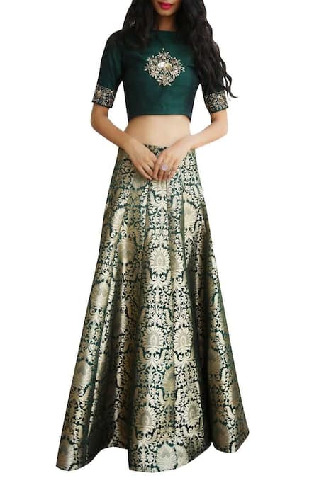 Ranian Zari brocade kalidar lehenga set 