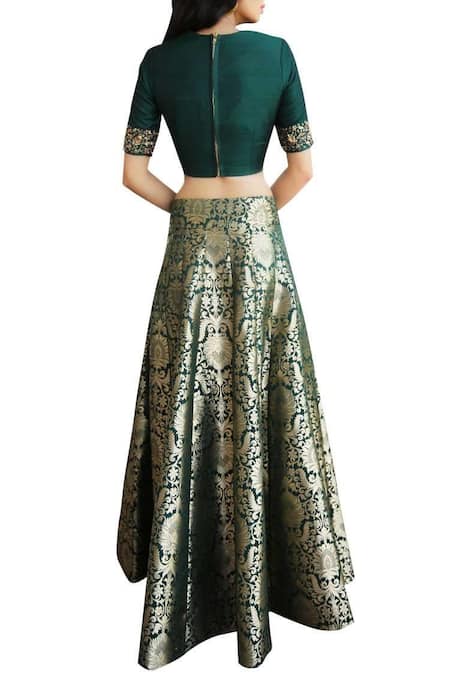 Ranian Zari brocade kalidar lehenga set 