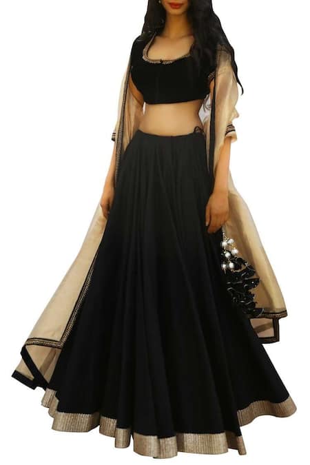 Ranian Chanderi Silk Lehenga Set 