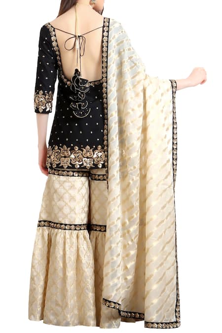 Ranian Embellished kurta sharara set 
