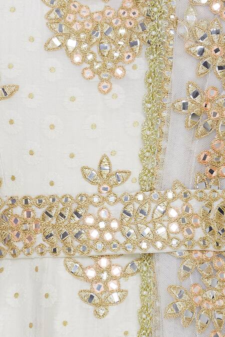 Tamanna Punjabi Kapoor_White Chanderi Anarkali Set_at_Aza_Fashions