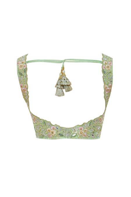 Shop_Tamanna Punjabi Kapoor_Green Lehenga Set With Cape Style Dupatta_Online_at_Aza_Fashions