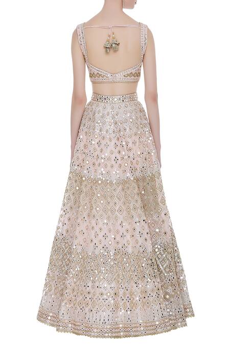 Shop Tamanna Punjabi Kapoor White Embroidered Lehenga Set at Aza Fashions Shop_Tamanna Punjabi Kapoor_White Embroidered Lehenga Set_at_Aza_Fashions