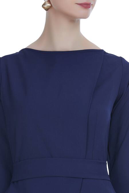 Swatee Singh Blue Peplum Jumpsuit at Aza Fashions Swatee Singh_Blue Peplum Jumpsuit _at_Aza_Fashions